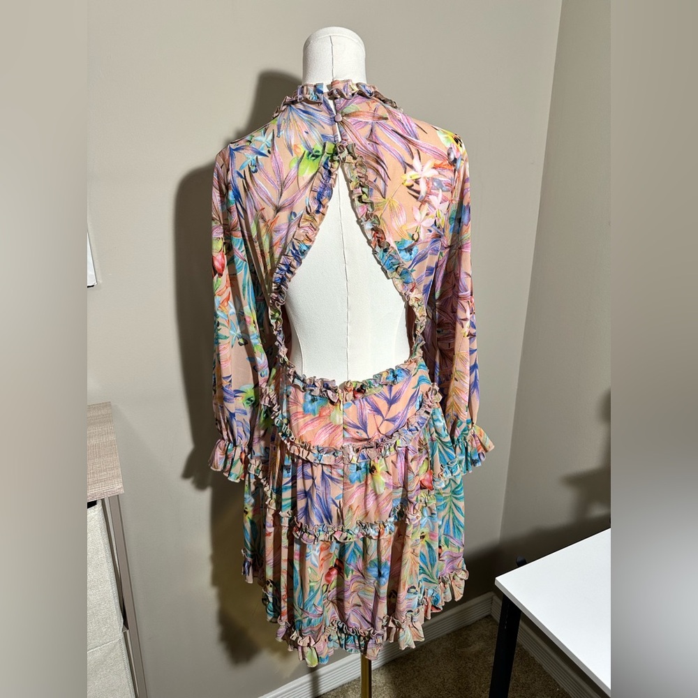 Floral Multicolor Ruffle Dress - Picture 2 of 2